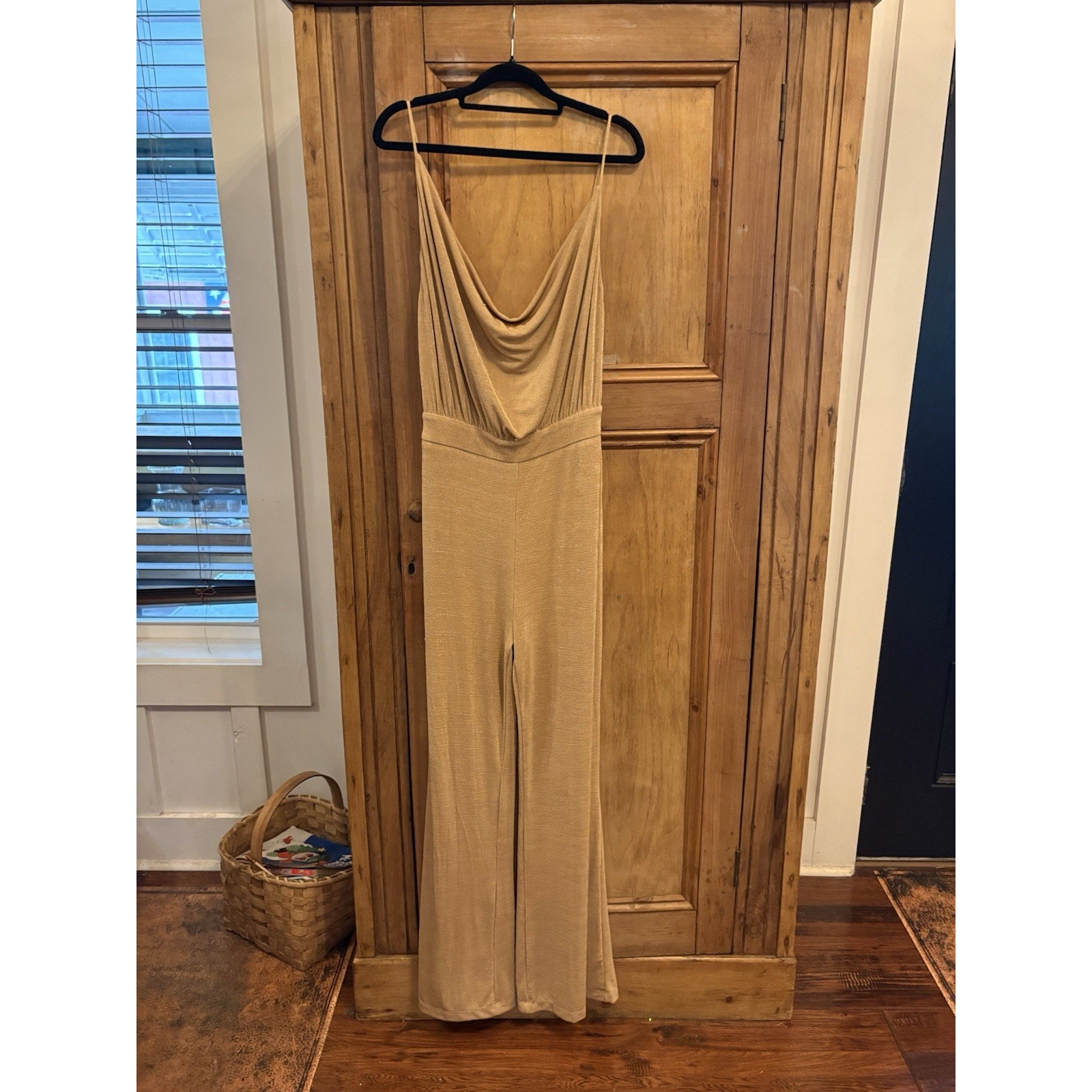 $332 Misha Moyra Jumpsuit, Size 4 Nwt Beige Golden — image 2 of 8